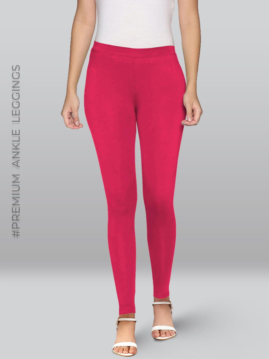 Premium Viscose Stretchable Ankle Length Leggings for Women - Lotus - Image 2