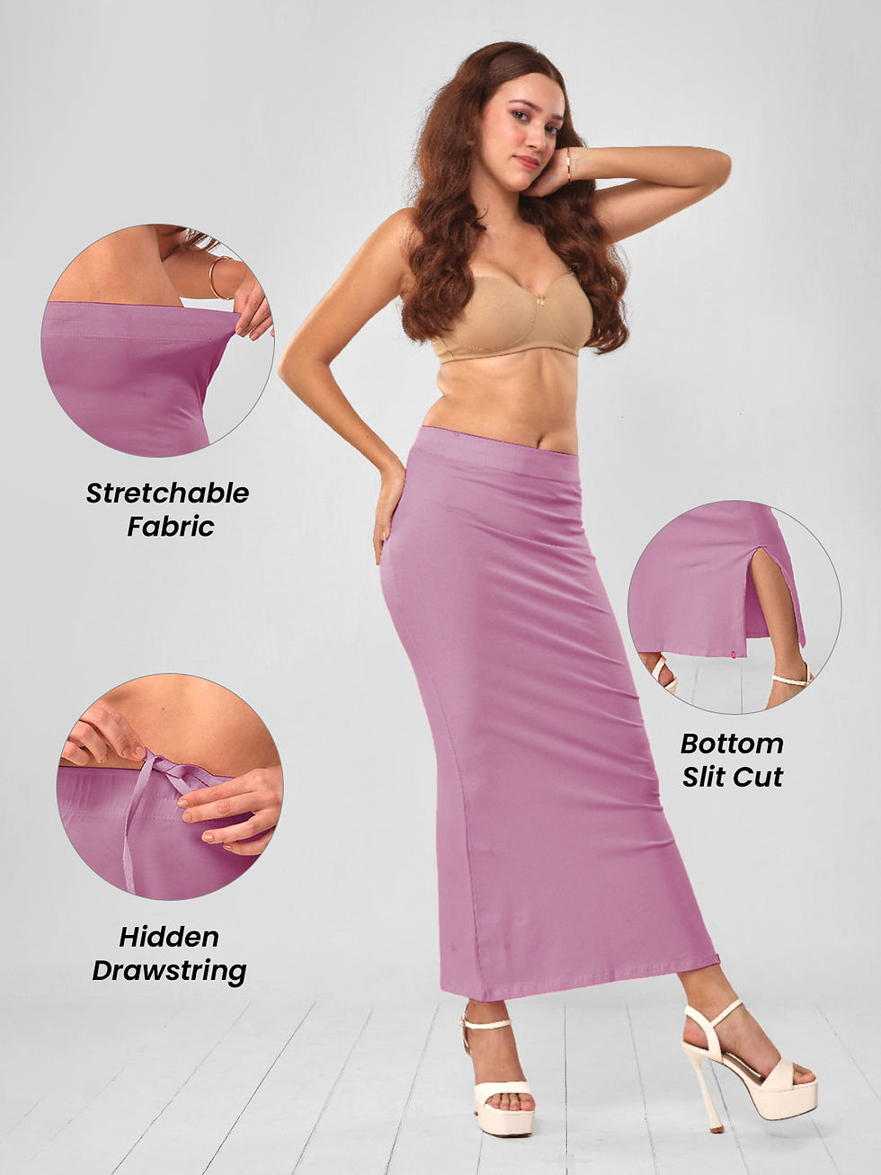 Thumbnail: Light Rose Pink Saree Shaper