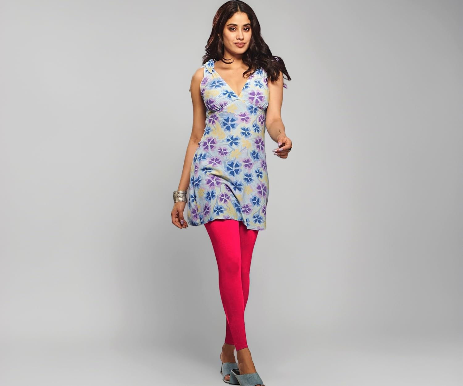 Premium Viscose Stretchable Ankle Length Leggings for Women - Lotus - Image 1