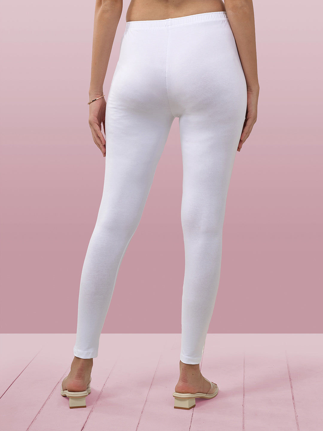 White Ankle Length Leggings