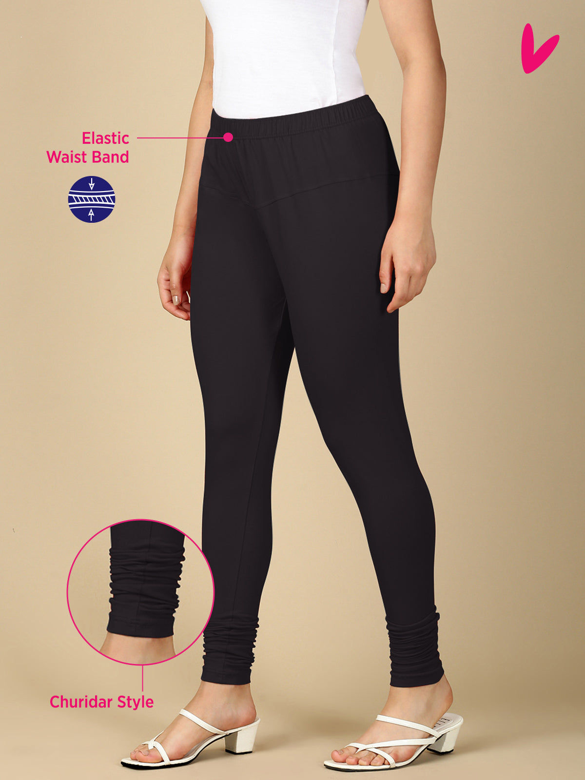 Deep Grey Premium Cotton Stretch Churidar