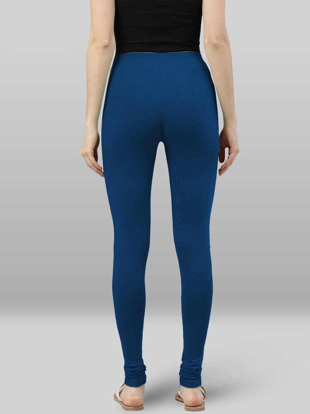 Premium Viscose Full Length Churidar Leggings for Women - Sea Port - Image 3