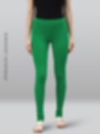 Premium Viscose Full Length Churidar Leggings for Women - Chili Green - Image 2