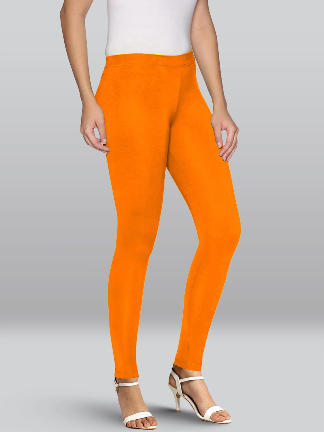Premium Viscose Stretchable Ankle Length Leggings for Women - Tango - Image 5