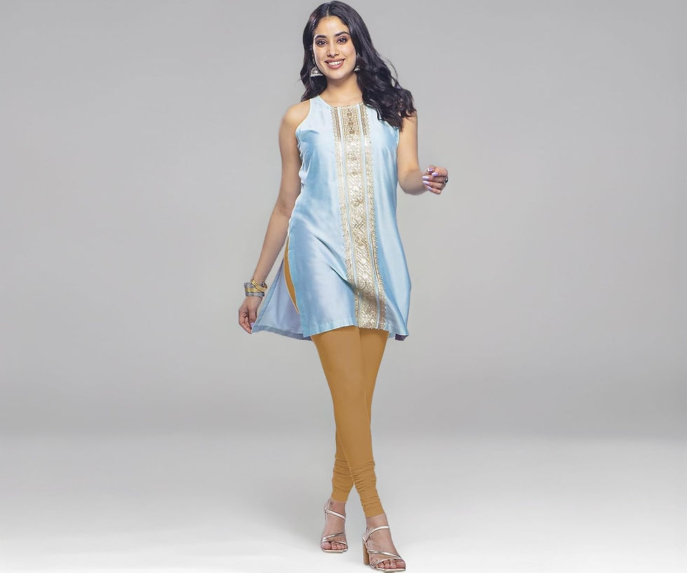 Premium Viscose Full Length Churidar Leggings for Women - Honey Mustard - Image 1
