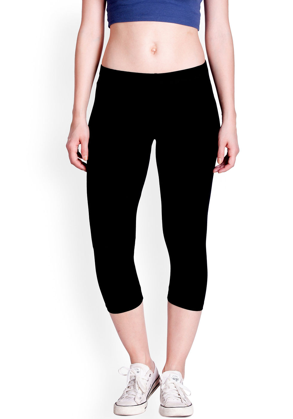 Thumbnail: Black Capri Leggings