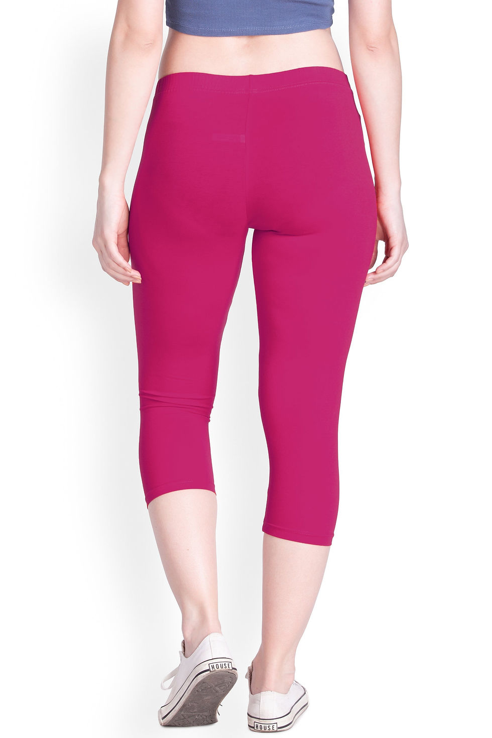 Thumbnail: Dark Pink Capri Leggings