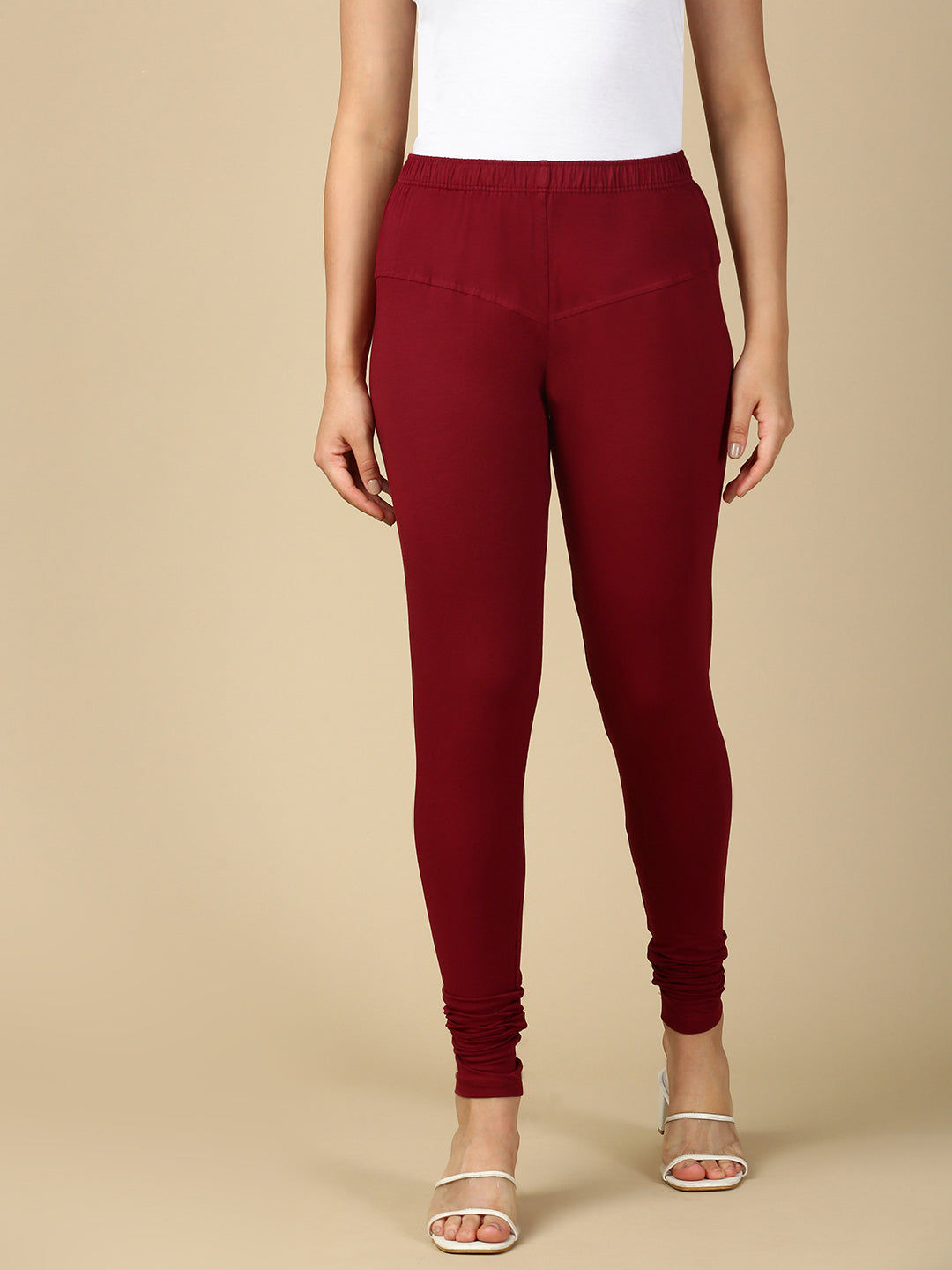 Maroon Premium Cotton Stretch Churidar