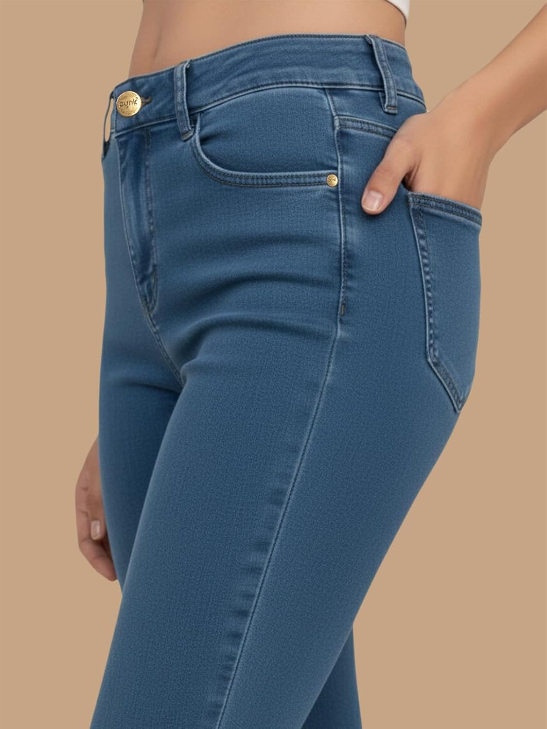Lux Cozi PYNK Women's Denim Skinny Fit Jeggings - M.BU (All Sizes) - Image 7