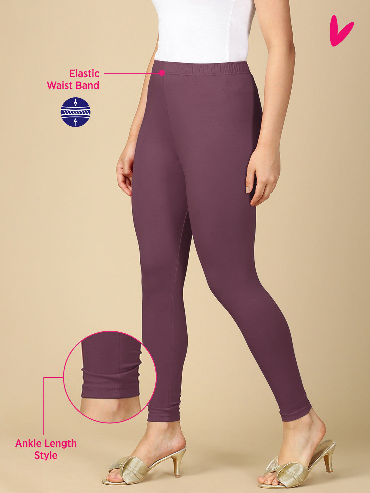 Onion Premium Cotton Stretch Ankle Length Leggings