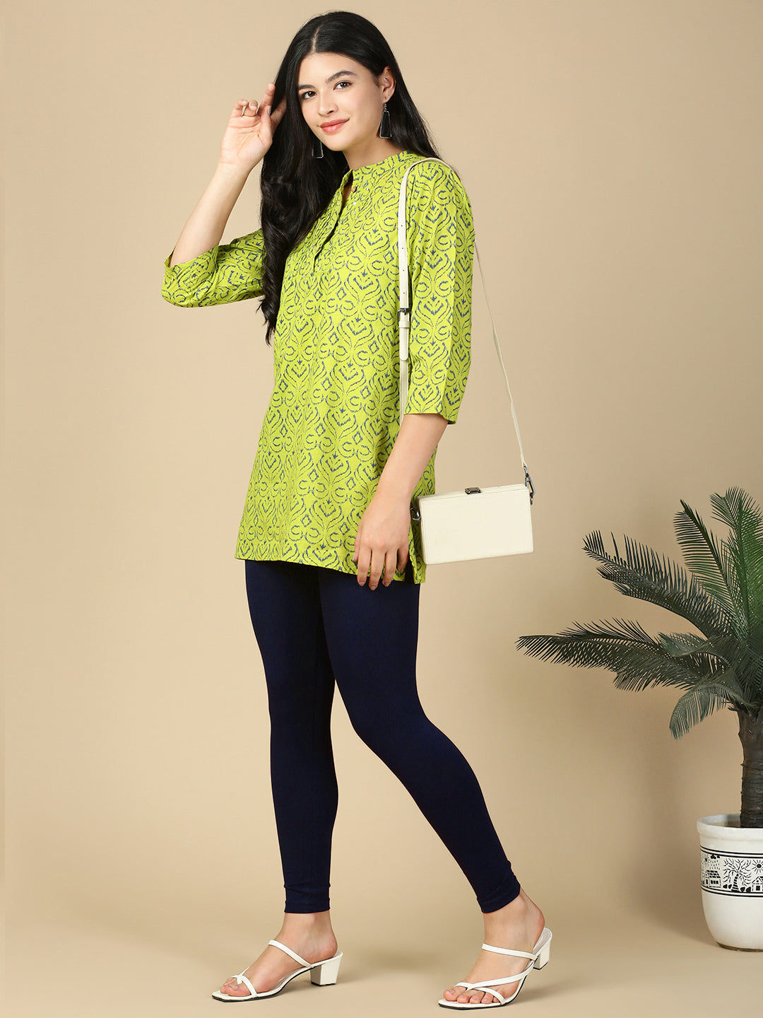Royal Blue Premium Cotton Stretch Ankle Length Leggings