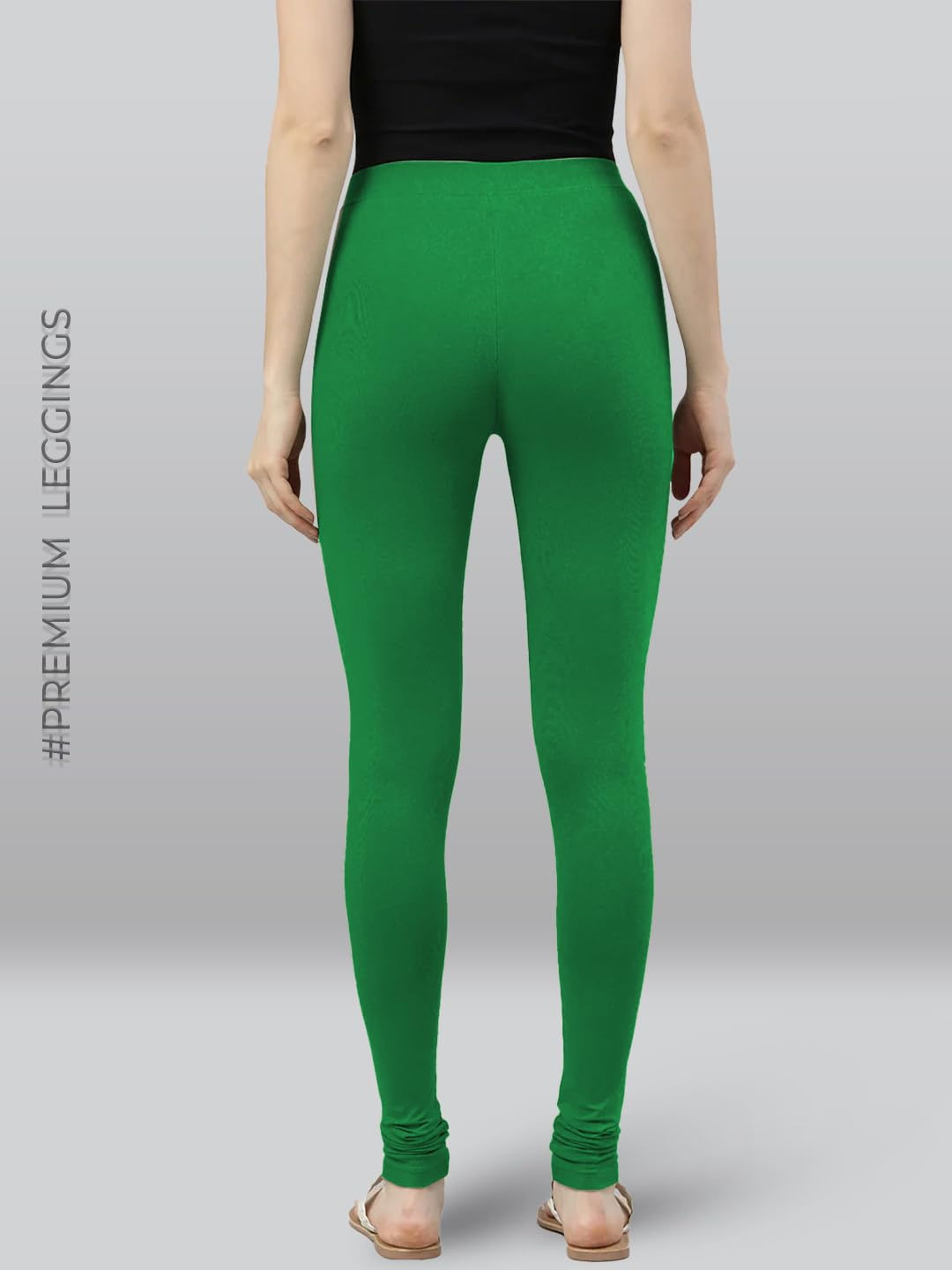 Premium Viscose Full Length Churidar Leggings for Women - Forest - Image 3