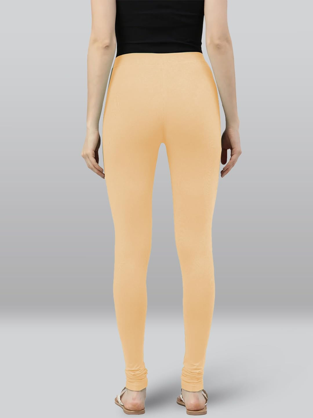 Premium Viscose Full Length Churidar Leggings for Women - Deep Skin - Image 3