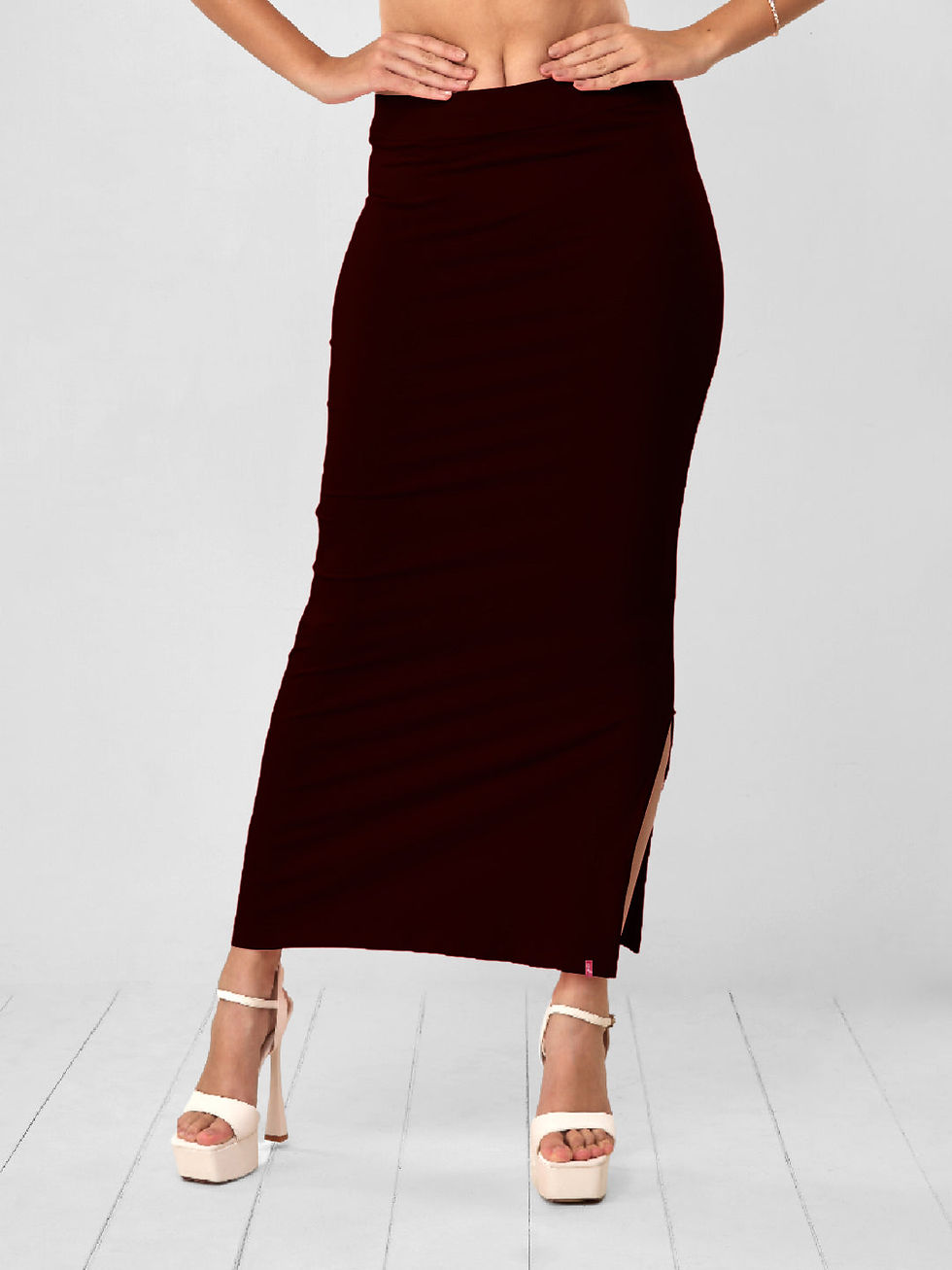 Deep Maroon Saree Shaper