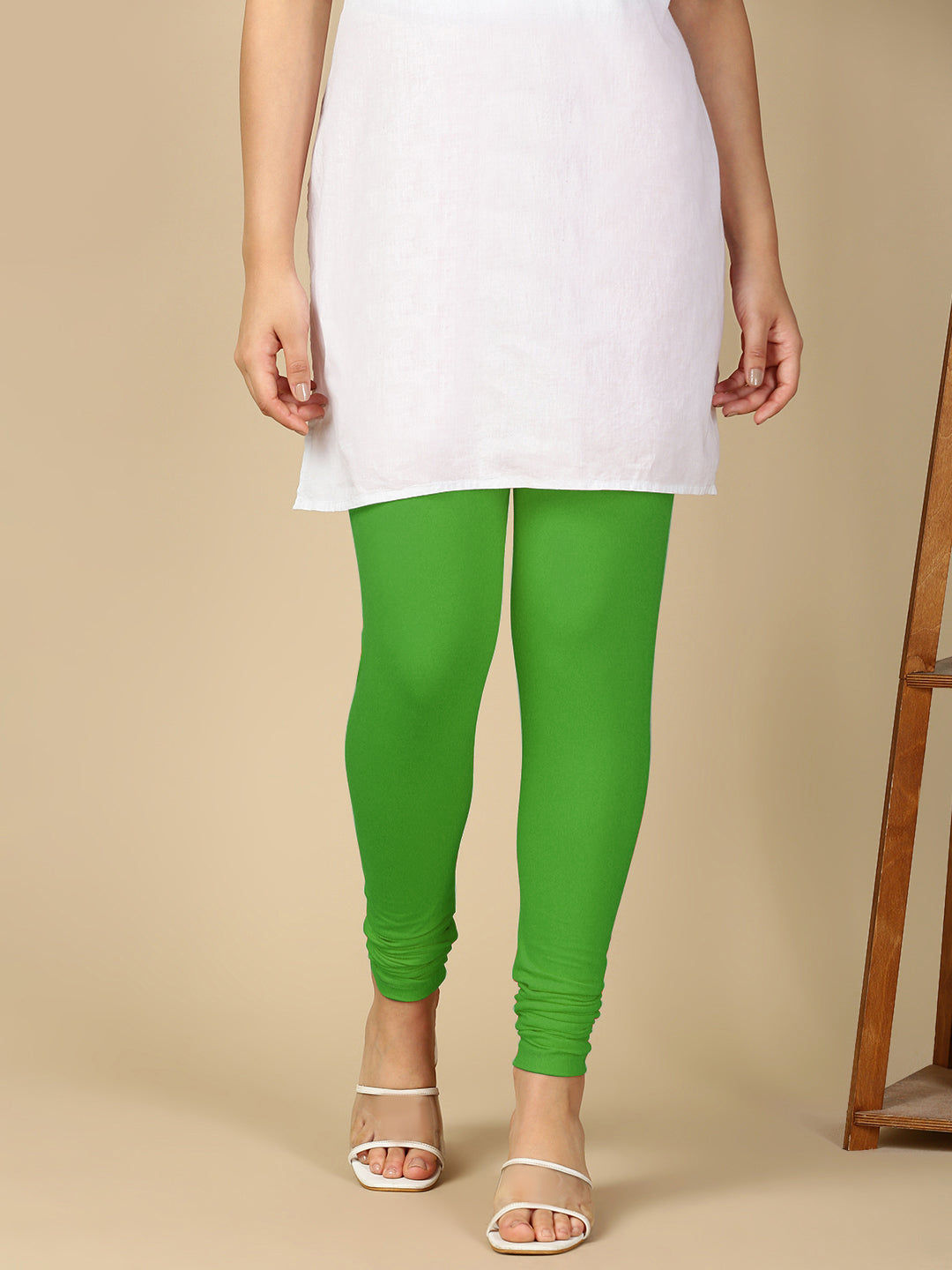 Lime Premium Cotton Stretch Churidar