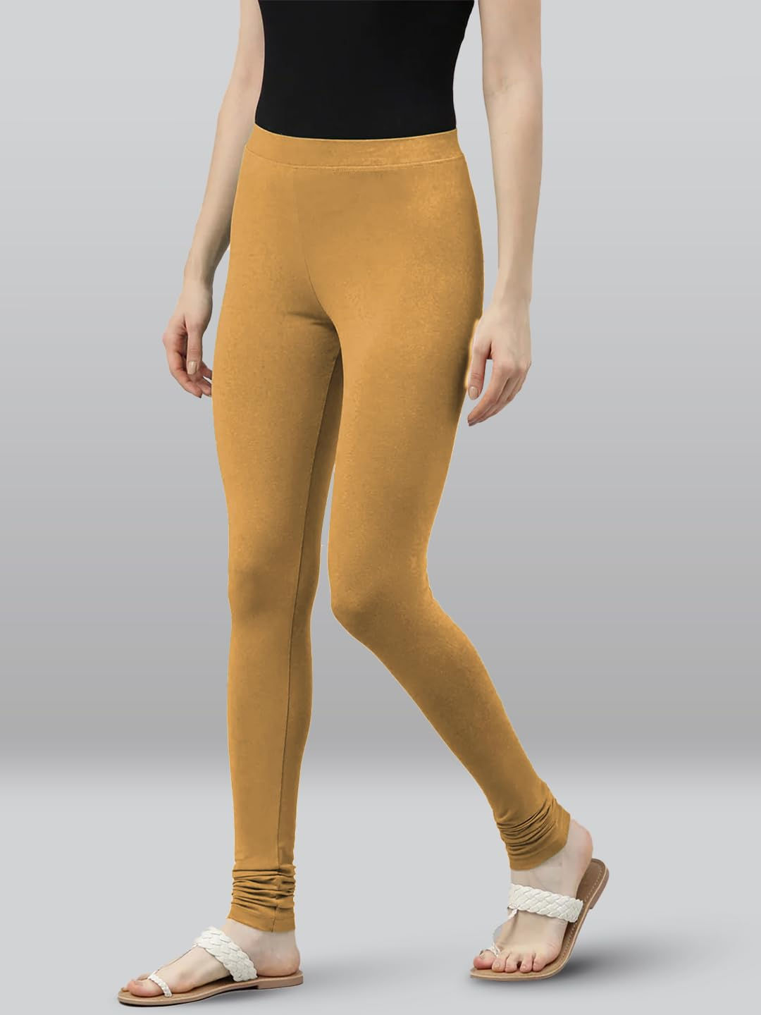 Premium Viscose Full Length Churidar Leggings for Women - Sand Storm - Image 4