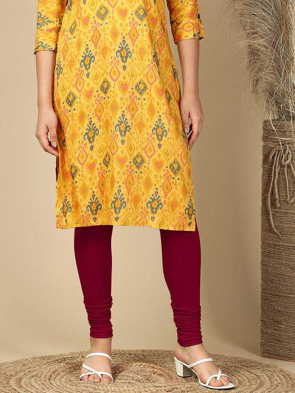 Dark Rani Premium Cotton Stretch Churidar