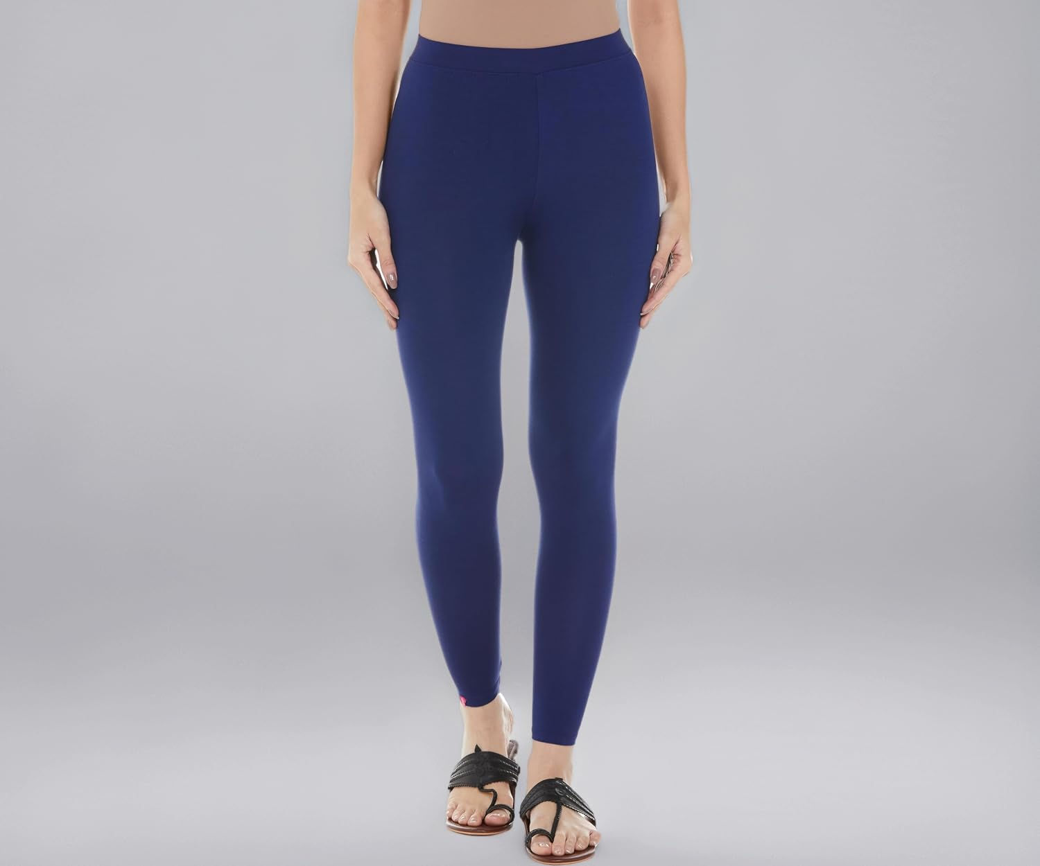 Premium Viscose Stretchable Ankle Length Leggings for Women - Indigo - Image 1
