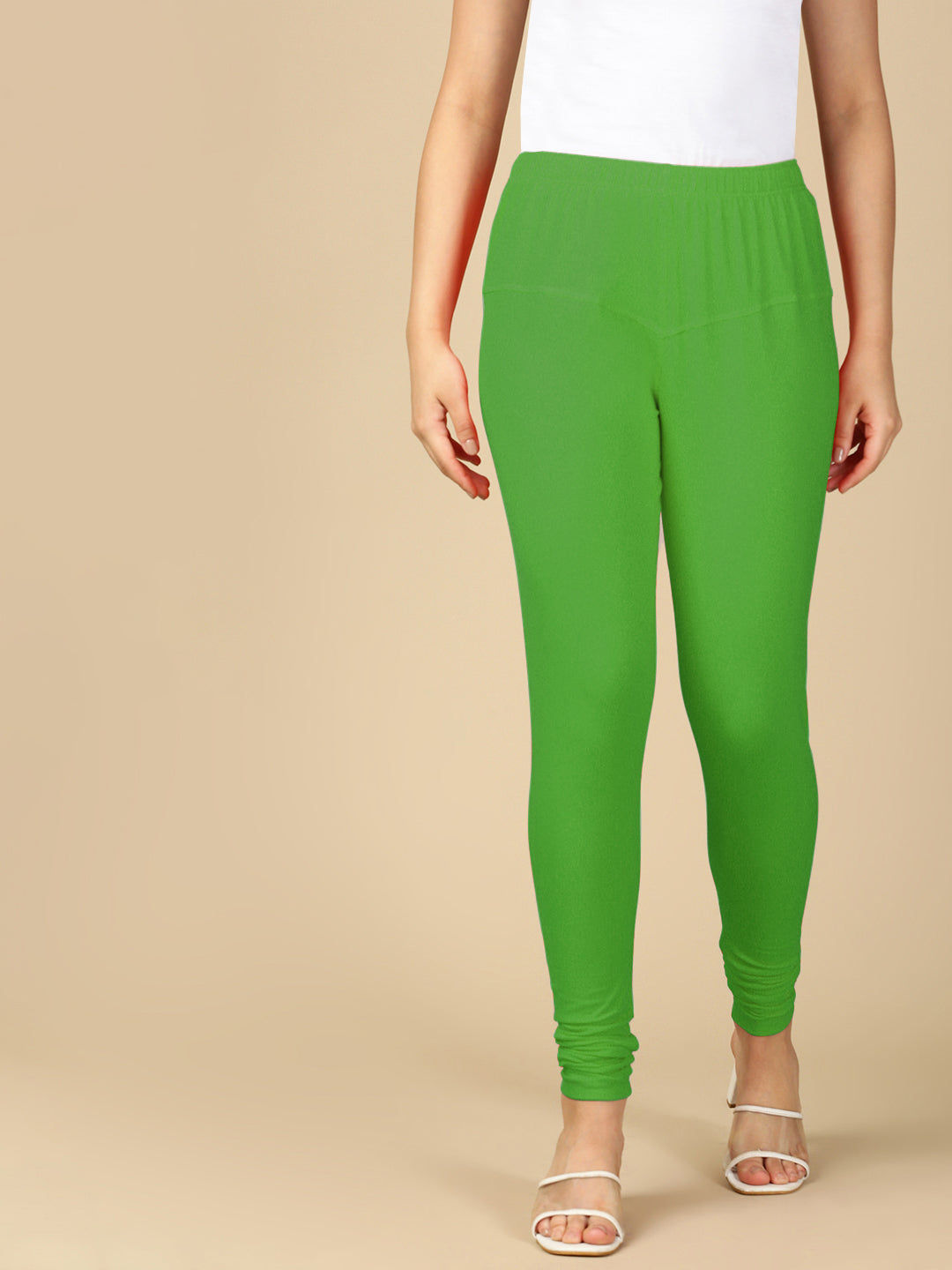 Lime Premium Cotton Stretch Churidar