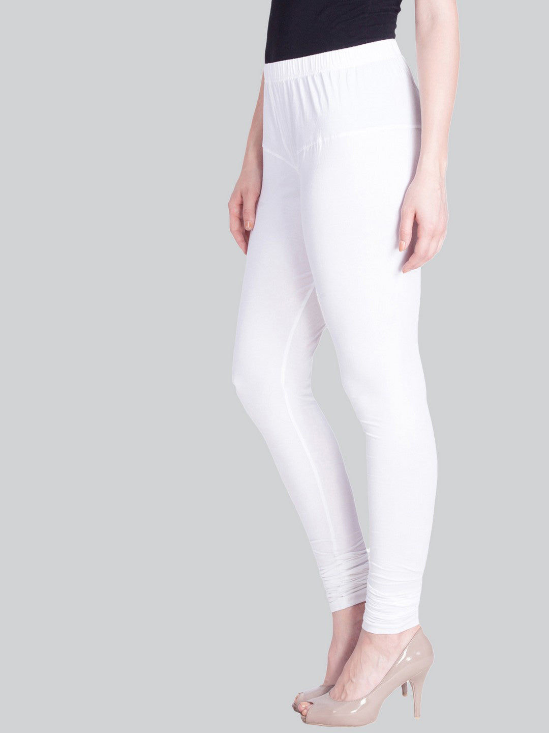 White and Red Premium Churidar Leggings Combo Pack