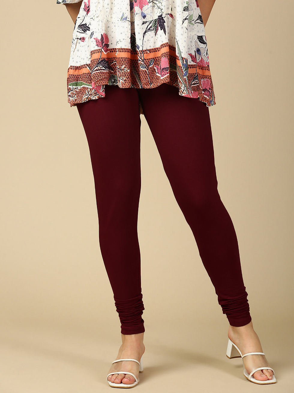 Deep Maroon Premium Cotton Stretch Churidar