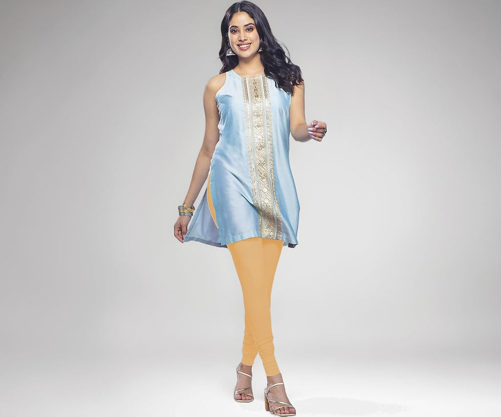 Premium Viscose Full Length Churidar Leggings for Women - Deep Skin - Image 1