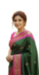 Women's Bottle Green And Pink Paithani Cotton Sico Silk Saree with Heavy Zari Border & Contrast Blouse Piece - Image 2