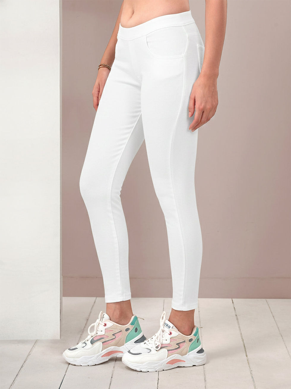 Thumbnail: White Flexi Denimz - Image 4