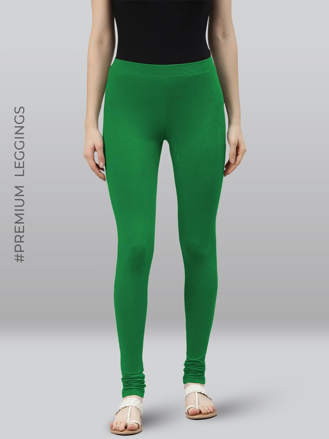 Premium Viscose Full Length Churidar Leggings for Women - Forest - Image 2