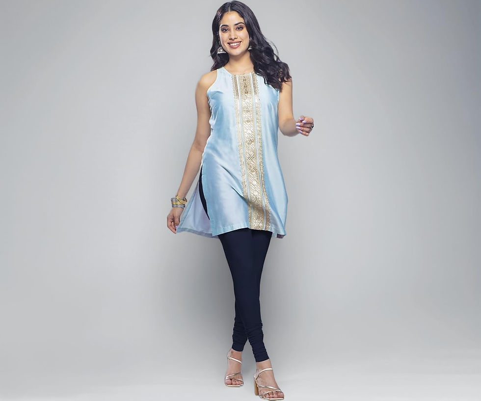 Premium Viscose Full Length Churidar Leggings for Women - Midnight Navy - Image 1