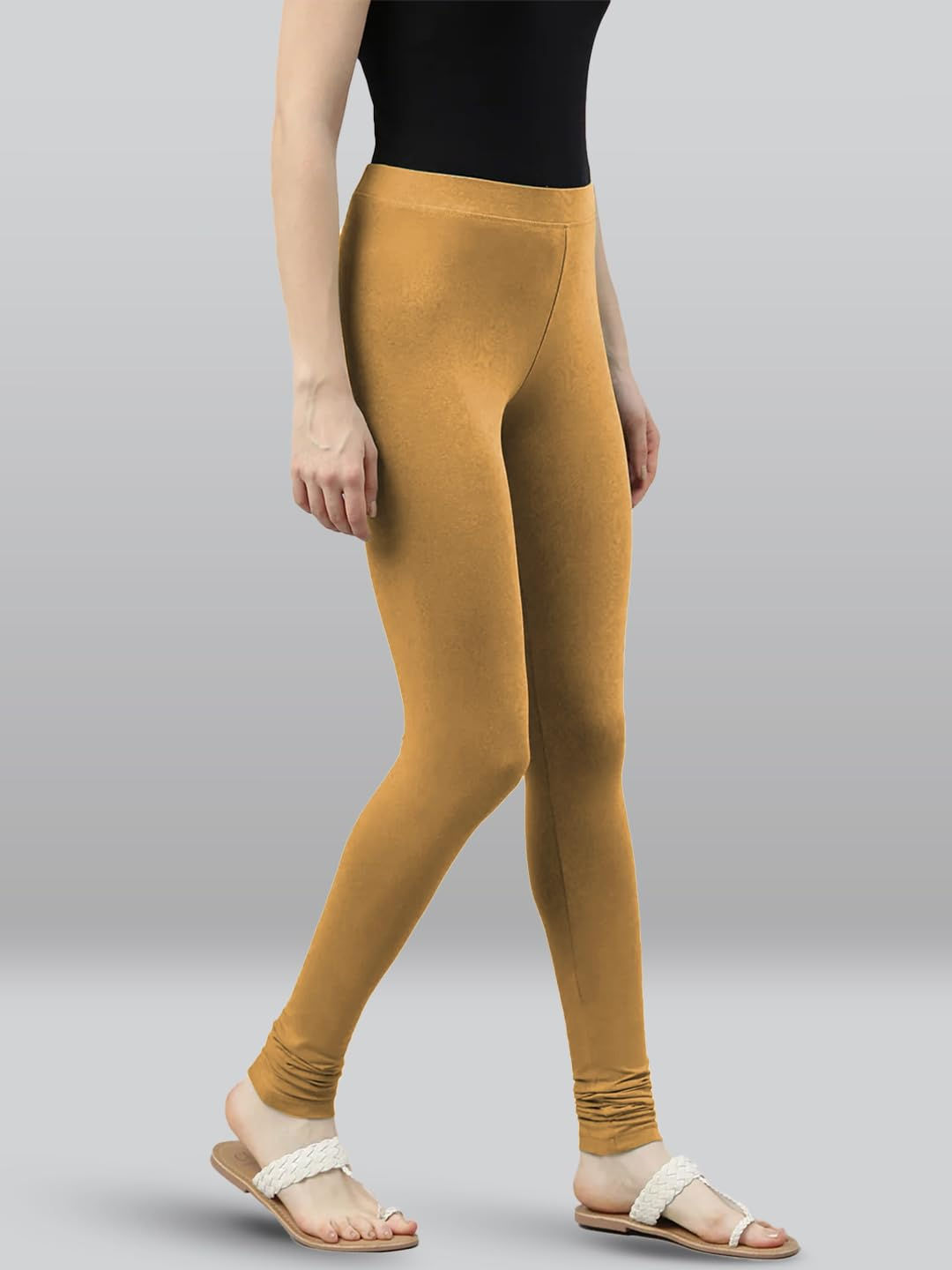 Premium Viscose Full Length Churidar Leggings for Women - Sand Storm - Image 5