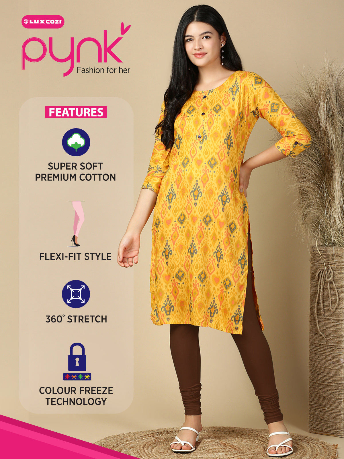 Hot Chocolate Premium Cotton Stretch Churidar