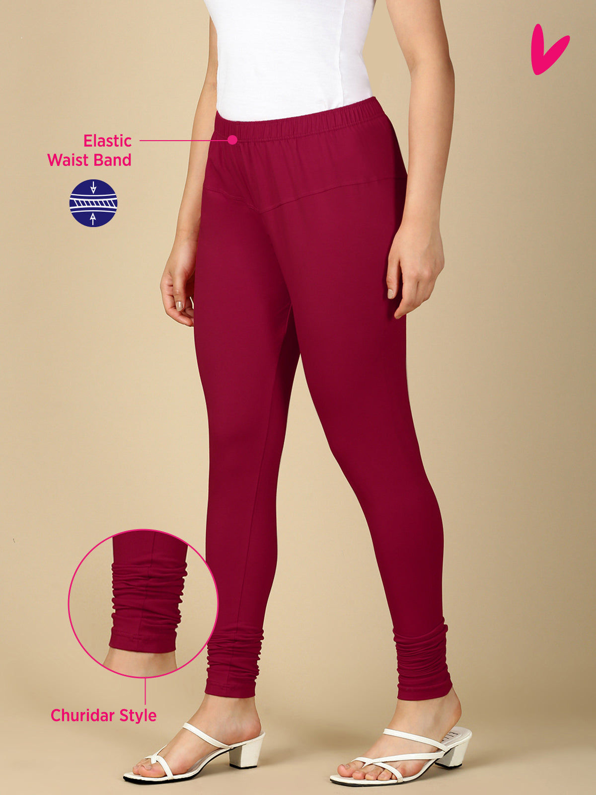 Dark Rani Premium Cotton Stretch Churidar