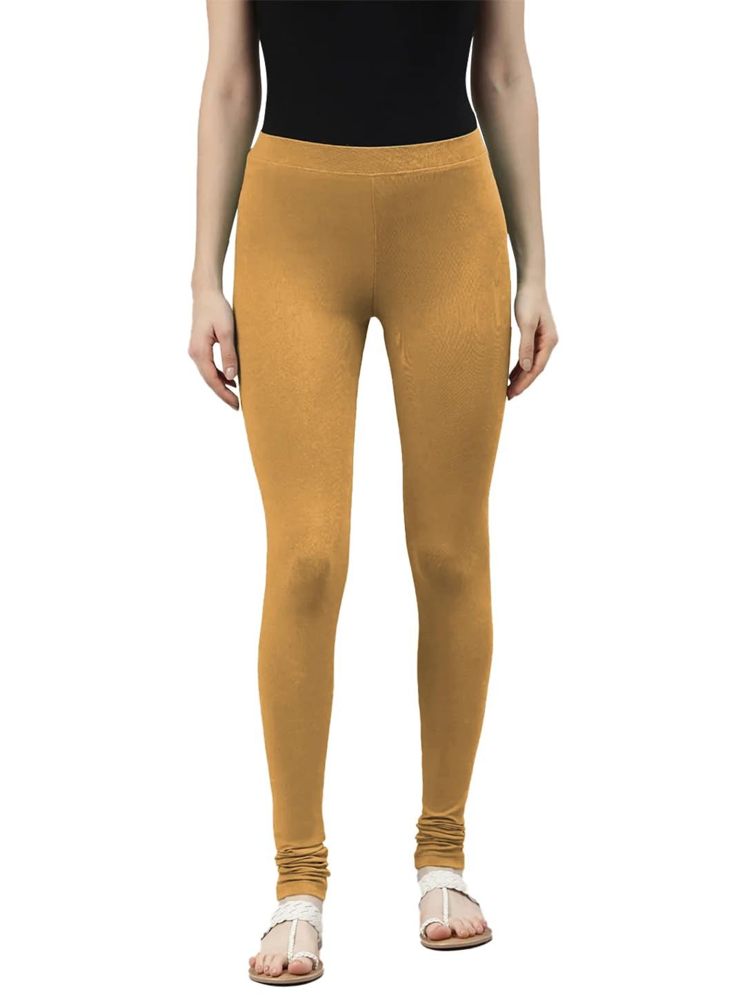 Premium Viscose Full Length Churidar Leggings for Women - Sand Storm - Image 2