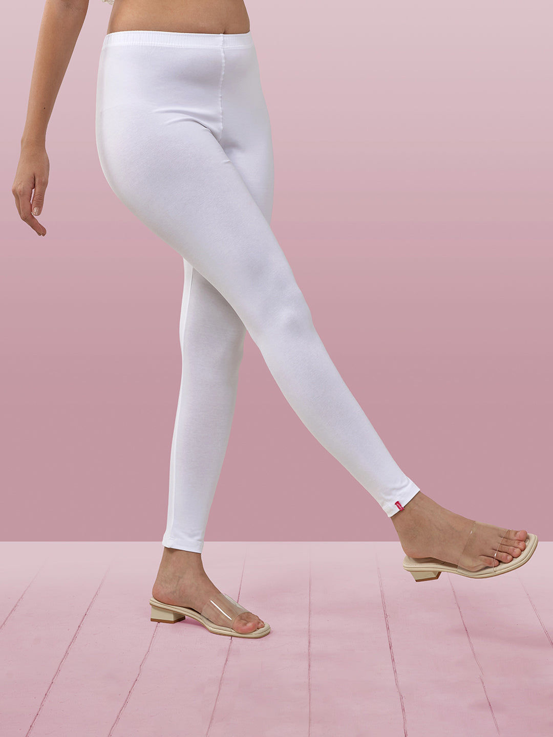 White Ankle Length Leggings