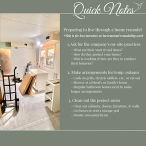 3 Remodeling Prep Steps