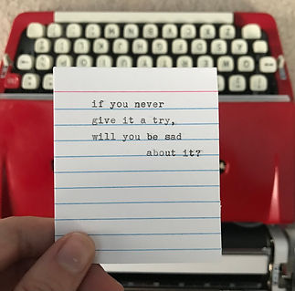 If you never try, will you be sad_