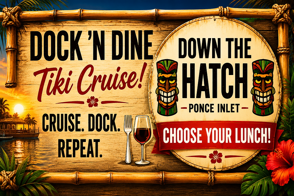Dock 'N Dine Tiki Cruise Experience