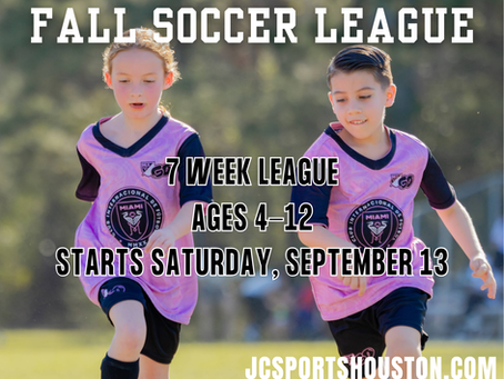 ⚽⚾ Fall Youth Sports Are Back at JC Sports Houston!
