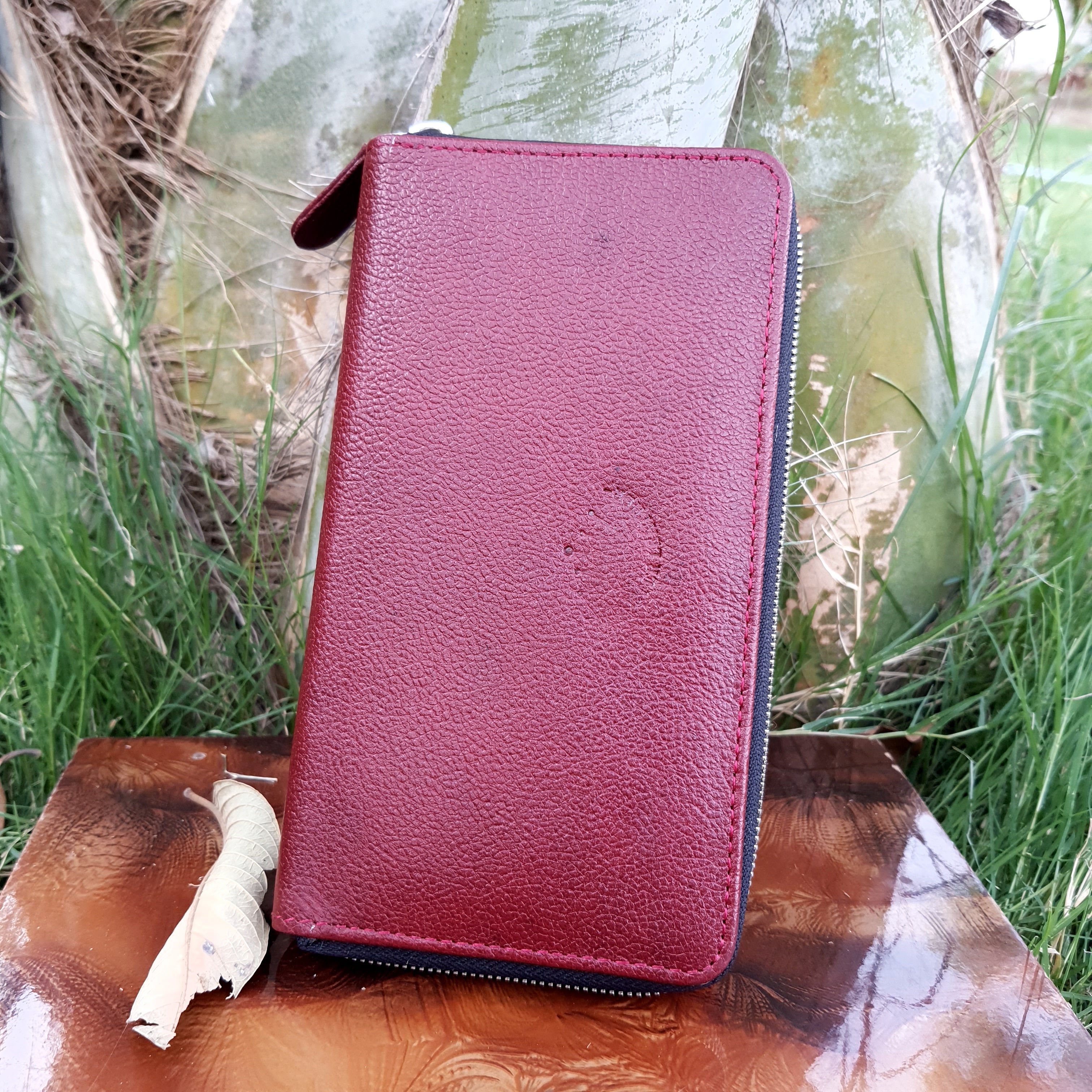 Women's Wallet Burgundy, Elegant Clutch