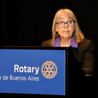 Irma Argüello en el Rotary Club de Buenos Aires