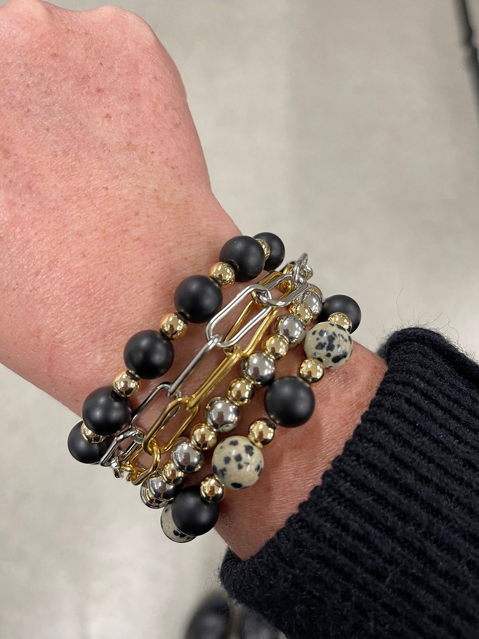 Thumbnail: The LINKS Chunky Bracelet -17mm  Double Chain