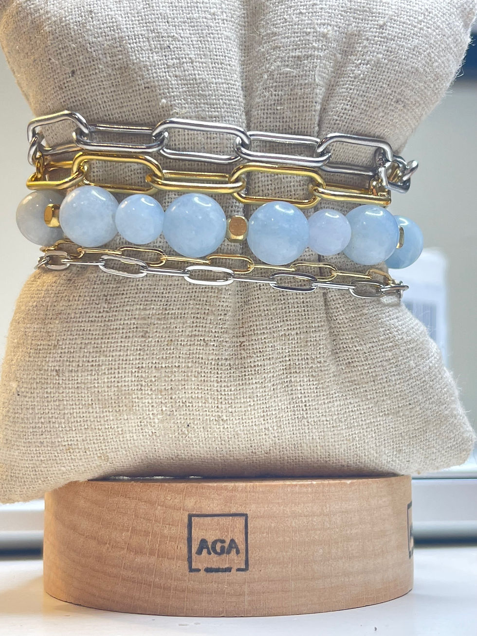 Thumbnail: The LINKS Chunky Bracelet -17mm  Double Chain