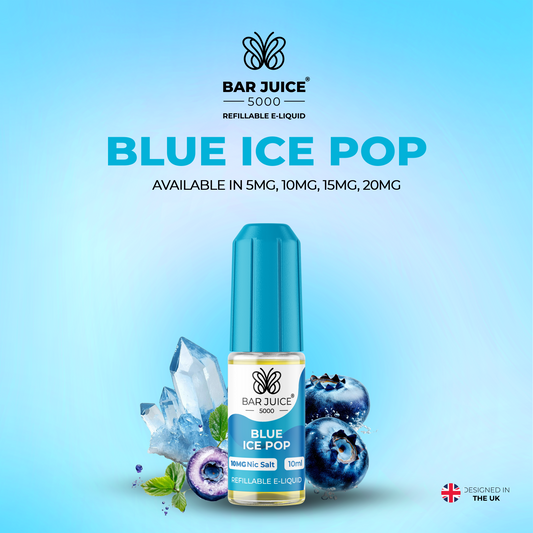 E-Liquid by Bar Juice Blue Ice Pop Nic Salt 5000 Box of 10