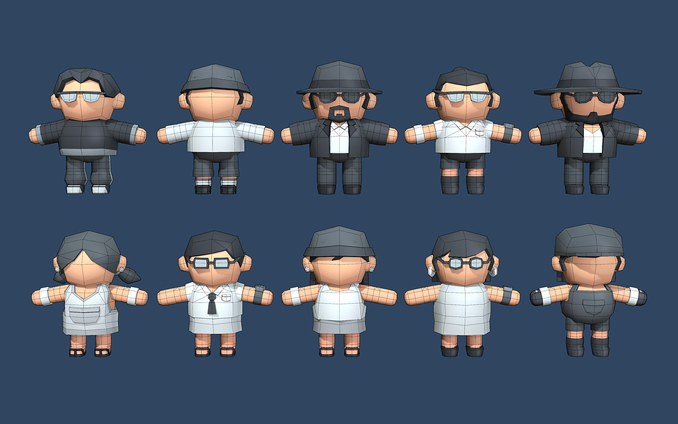 Miniatura: Lowpoly Toon Modular Character