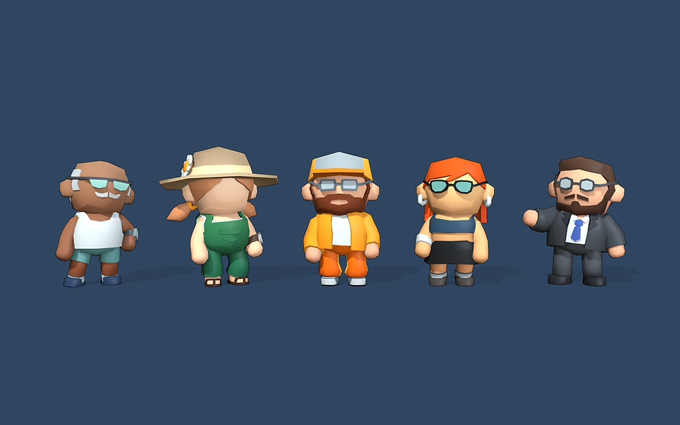 Miniatura: Lowpoly Toon Modular Character