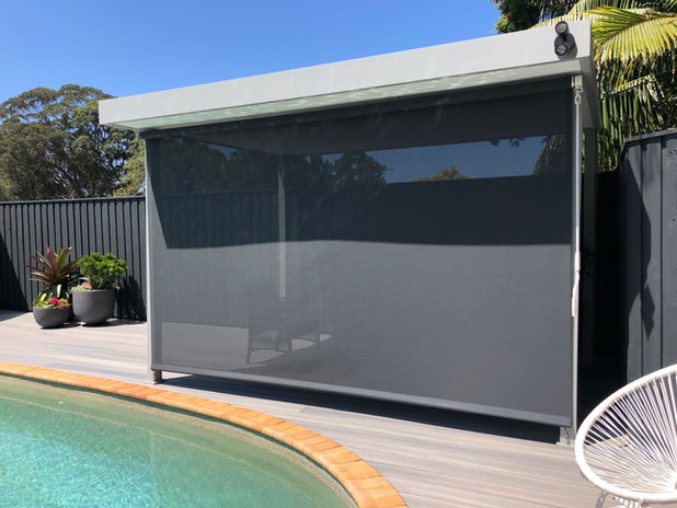 Outdoor roller blinds installed in Pittwater