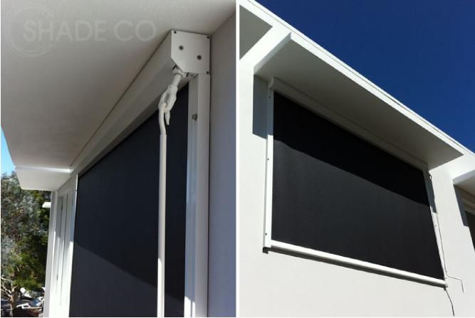 Australian Made alfresco blinds with headbox and side tracks