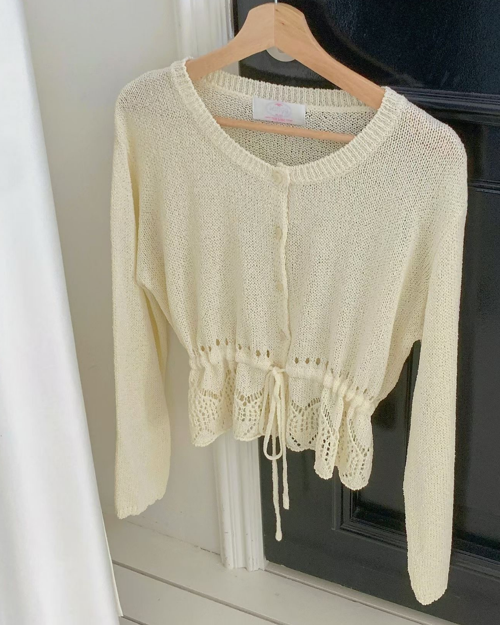 縮圖：Soft Knit Tie Cardigan