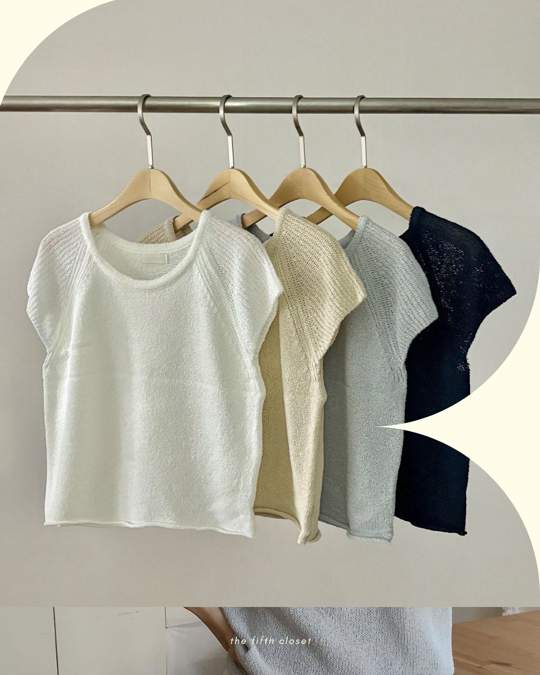 Air Knit Cap Sleeve Top